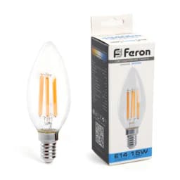 Лампа светодиодная Feron LB717 Свеча E14 15W 6400K 38259