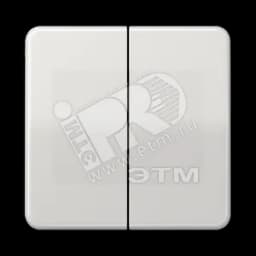 Клавиши для сдвоенных выключателей и кнопок светло-серые