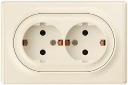 Розетка 2-м СП Florence 16А IP20 с заземл. винт. клеммы беж. 1E10401301 OneKeyElectro 2172790