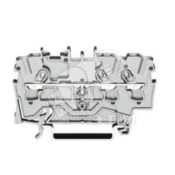 Клемма трехпроводная проходная 0.25-2.5(4)мм.кв. на DIN рейку 2002-1301 WAGO