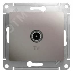 GLOSSA TV розетка проходная 4DB механизм платина Systeme Electric