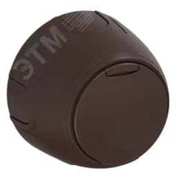 Розетка с крышкой, с заземлением Rotondo, винтовые контакты, цвет коричневый