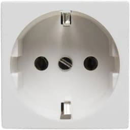 Розетка электрическая 2К+З (белый) SPL 200001