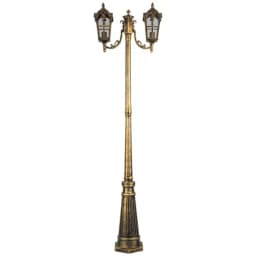 Светильник садовопарковый Feron PL109 столб четырехгранный 260W 230V E27 черное золото 11301