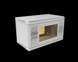 Шкаф телекоммуникационный настенный разборный МИКсистем 19" Basis 6U 600*350 дверь перфорация стекло