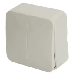 Выключатель открытой установки 2клавишный STEKKER 250В 10А IP20 серия София белый MSW102001 49289