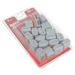 Клемма СМК 222-413 с рычагом 3 отверстия блистер (20 шт.) EKF PROxima