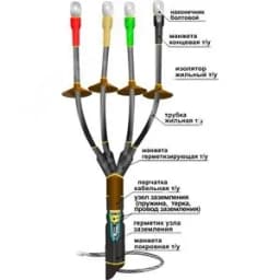 Муфта кабельная концевая 1КНТпН-4х(150-240) с наконечниками болтовыми Нева-Транс