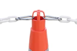 Конус дорожный - КС-3.8.0 -750 мм. мягкий, 3 светоотражающие полосы + утяжелитель, квадратное основание .(комплект 5 шт.)