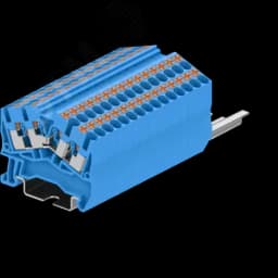 Клемма TP 2-2 проходная угловая, сечение 2,5 мм. кв., синяя