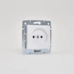 Розетка 1-м СП Karina 16А IP20 без заземл. термопласт механизм бел. LEZARD 707-0288-121B