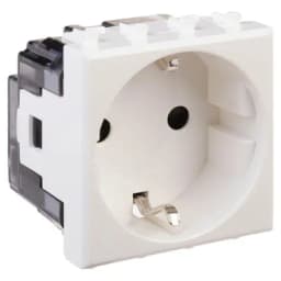 Розетка 1-м 2мод. Avanti «Белое облако» 16А IP20 2P+E защ. шторки бел. DKC 4400002