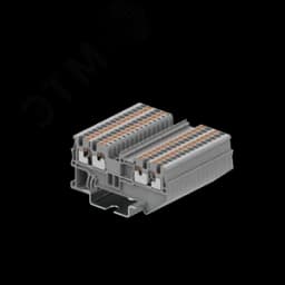 Клемма TP 2-2 проходная Push-in, сечение 1,5 мм. кв., серая