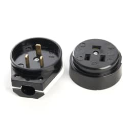 PPG325120 Вилка с розеткой разборные открытой установки с заземлением для плит 250В 32А черные 39017