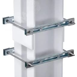 Обжимной комплект монтажных профилей тип 1, обхват конструкции габаритами 550 на 400 мм, для крепления 1 оболочки одноготипоразмера болтами М8х80 4 шт. , горячеоцинкованный