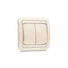 Выключатель 2-кл. СП Mimoza 10А IP20 крем./крем. Makel 25003