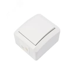 Выключатель одноклавишный INDUSTRIAL IP54, о/у, белый