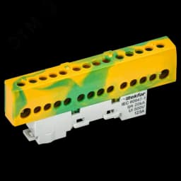 TEKFOR Шина PE земля изолированная на универсальном держателе 8х12-12-ЖЗ IEK