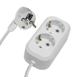 Удлинитель электрический Stekker HM012102 2м 2 гнезда сз 3x075 белый серия Home 39205