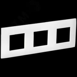 SKANDY Рамка 3-местная SK-F03W арктический белый IEK