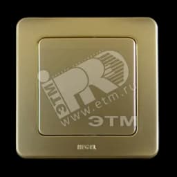 Выключатель одноклавишный скрытый золото 10А