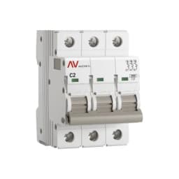 Выключатель автоматический AV-10 3P 2A (C) 10kA EKF AVERES