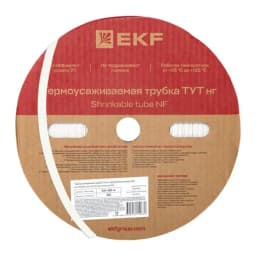 Термоусаживаемая трубка ТУТ нг 40/20 белая рулон EKF PROxima