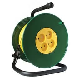 Удлинитель силовой на катушке 4 гнезда без заземления "СОЮЗ ПВС (2х2,5 мм) 4000 Вт, 20 м