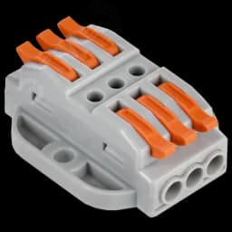 Строительно-монтажная клемма СМК 222-4133P проходная с площадкой (50шт/упак) IEK