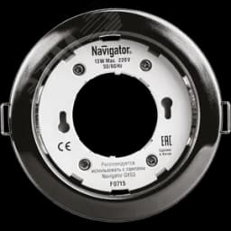 Светильник ДВО-13w GX53 без лампы черный хром Navigator Group