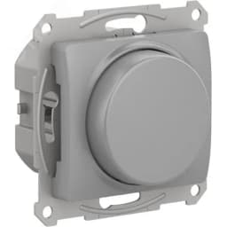 GLOSSA СВЕТОРЕГУЛЯТОР (диммер) повор-нажим, LED, RC, 400Вт, мех., АЛЮМИНИЙ Systeme Electric