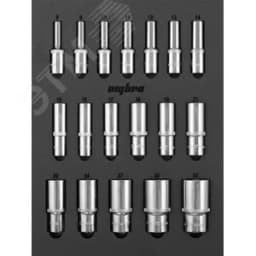 Набор головок торцевых глубоких 1/2" DR в EVA ложементе 280х375 мм, 18 предметов