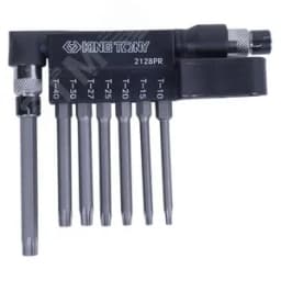 Набор вставок (бит) с воротком-битодержателем 1/4", TORX, T10-T40, L = 60 мм, 8 предметов