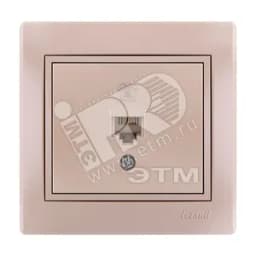 MIRA Розетка телефонная жемчужно-белый перламутр со вставкой