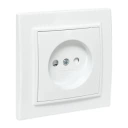 Розетка 1-м СП Минск 10А IP20 без заземл. защ. шторки бел. Basic EKF ERR10-022-100