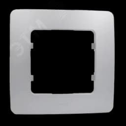 Рамка одноместная, скрытой установки, цвет серебро