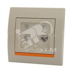 DERIY Розетка RJ11 х2 евро крем