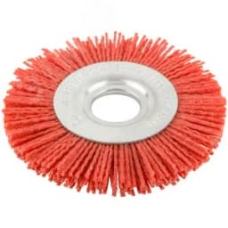 Корщетка-колесо нейлоновая, посадочный диаметр 22,2 мм, Профи 100 мм