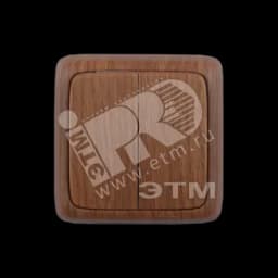 Выключатель двухклавишный наружный с изоляционной пластиной с индикацией дуб 10А HEGEL