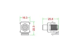 Вставка формата Keystone Jack Hyperline KJ1-RCA/YL-FHG-WH
