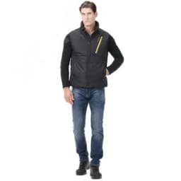 Жилет утеплённый Старт, цвет черный с желтой отделкой, р. 112-116