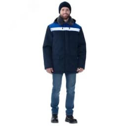 Куртка утепленная мужская Бригада цв.т.син.-вас., р. 88-92/158-164