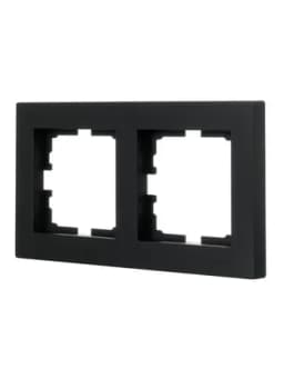 Рамка 2-местн. горизонт. VESNA черн. бархат LEZARD 742-4200-147