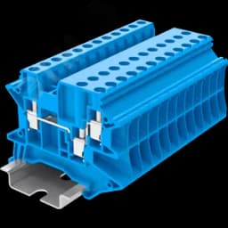 Клемма TU 1-2 винтовая, сечение 4 мм. кв., синяя