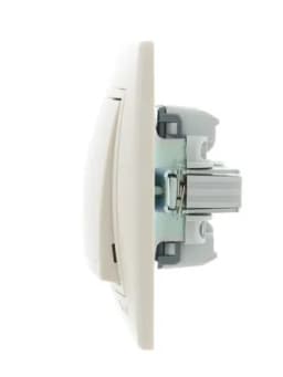 Выключатель 2-кл. СП Mira 10А IP20 со вставкой крем. LEZARD 701-0303-101