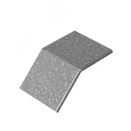 Крышка к угловому соединителю внешнему 45 град. к лотку 200х80, толщина 1,0 мм, Сендзимир цинк