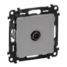 Valena LIFE Розетка ТВ оконечная 10дБ 0-862 МГц С лицевой панелью Алюминий Legrand Euro