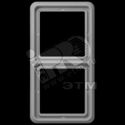 Рамка 2 поста универсальная серая JUNG