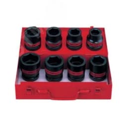 Набор ударных торцевых головок 1", шестигранные, 15/16"-5/18", 8 предметов