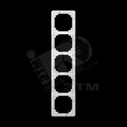 Рамка 5 постов универсальная белая